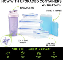 Load image into Gallery viewer, JAXX 9pc Meal Prep Lunch Box: Insulated Kit with Shaker Bottle for All Occasions