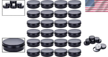 Load image into Gallery viewer, 50 Pack of 4oz Black Aluminium Tins with Screw Lids - Perfect for Crafts