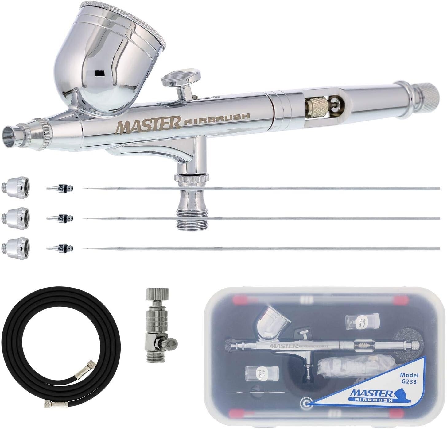 All-Purpose Dual-Action Airbrush Set - Ideal for Crafts, Tattoos, and Artistry