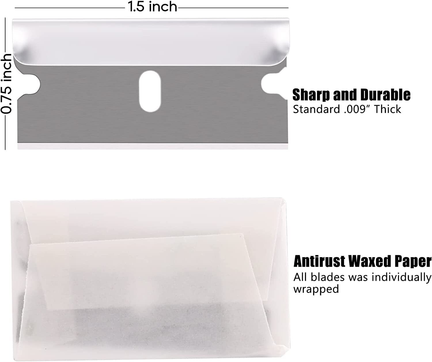 1400 Heavy-Duty Razor Blades for Safety Scrapers - Rust-Resistant & Reliable