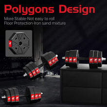 Load image into Gallery viewer, Multifunctional 3 in 1 Dumbbell &amp; Barbell Set - 88Lbs Adjustable Weight Kit