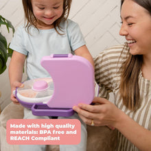 Load image into Gallery viewer, Durable Macaron Blue Lunchbox with Snack Spinner - Perfect for School Days
