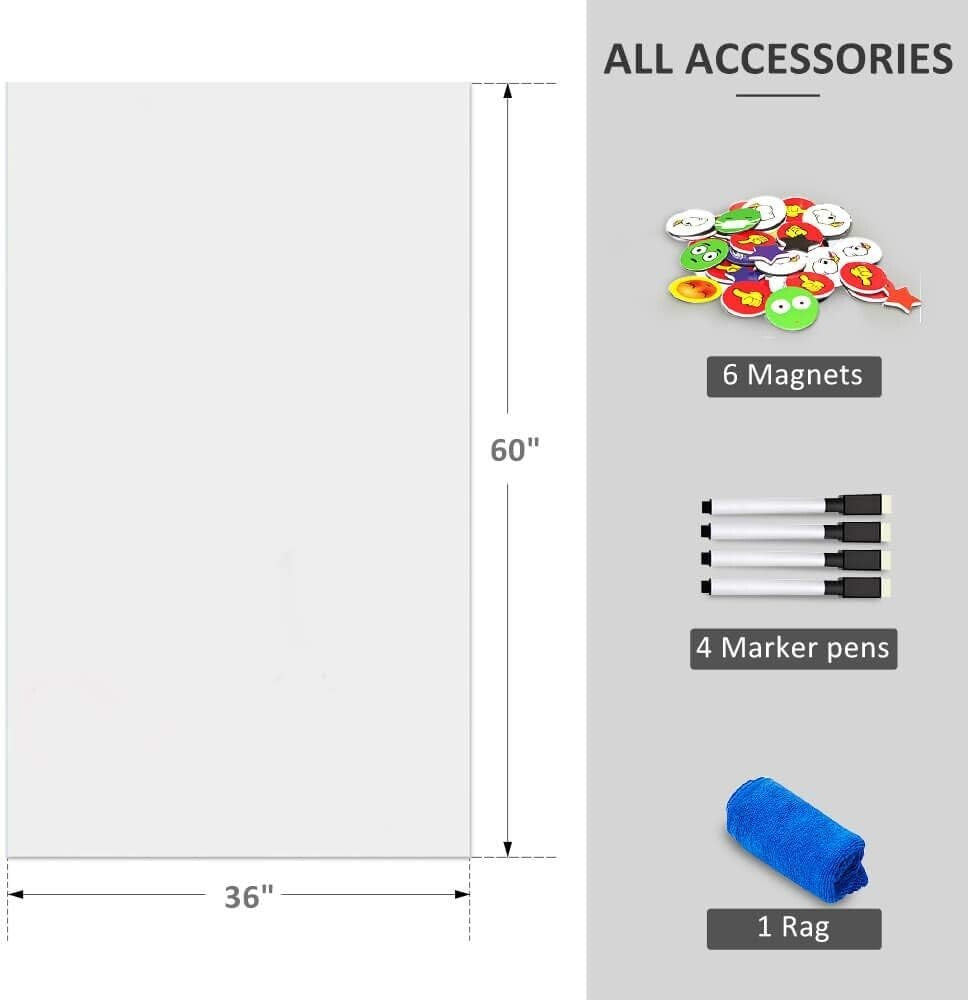 Versatile Magnetic Dry Erase Whiteboard Sticker 60 x 36 inches for All Spaces