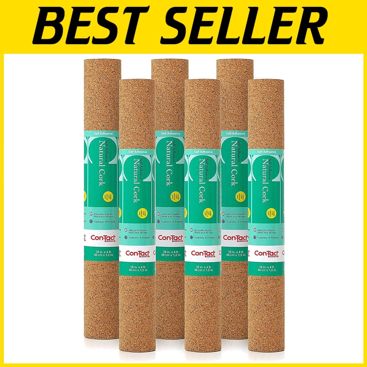 Eco-Friendly Cork Shelf Liner - 18" x 4' - Perfect for Home and Office Use