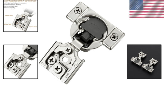 1-3/8 Inch Stainless Steel Soft Close Hinges - 30 Pack for Kitchen Cabinets