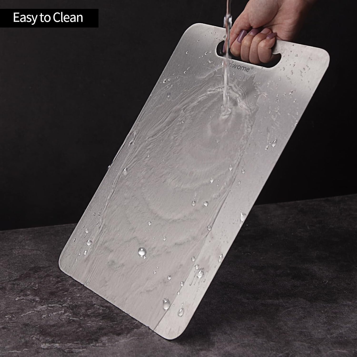 Long-Lasting Titanium Cutting Board - 18x12 Inches, Stain Resistant & Easy Clean