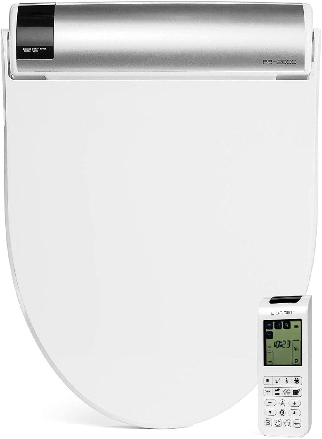 Bliss Electric Bidet Toilet Seat - Warm Water, Adjustable Dryer, Elongated White