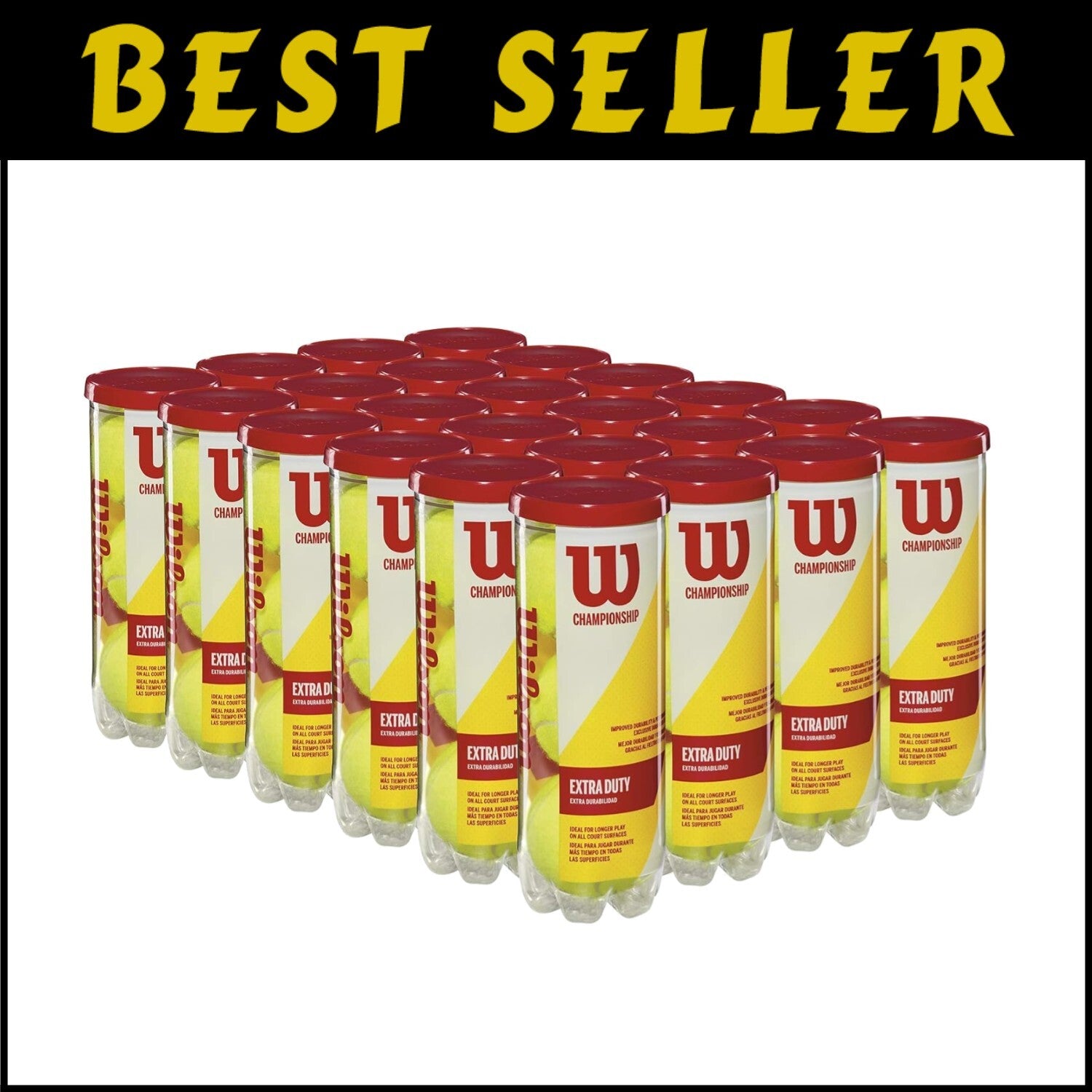 Durable Extra Duty Tennis Balls, 72 Pack – Ideal for Hard Surfaces & All Levels