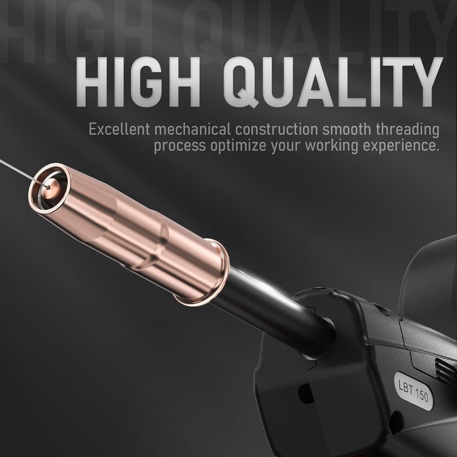 Versatile 150A Spool Gun for Aluminum Welding with Clear Plastic Housing