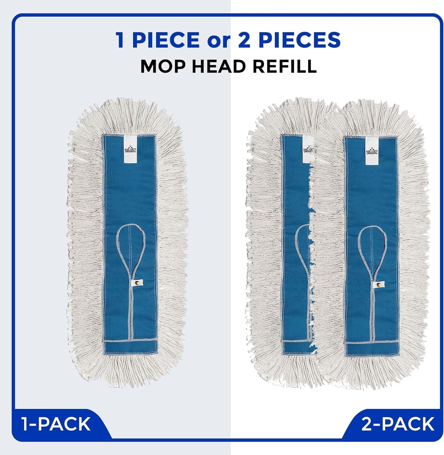 Effortless 24" Mop Kit for Industrial and Residential Hardwood Floor Cleaning