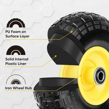 Load image into Gallery viewer, Tough 2 Pack 13" Flat Free Tires – Ideal for All Terrain Use &amp; Smooth Transport