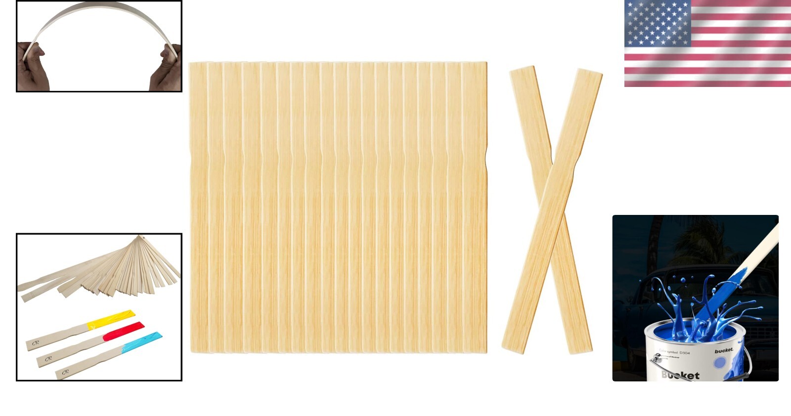 Durable 14-Inch Wooden Paint Stir Sticks - 1000 Pieces for Creative Projects