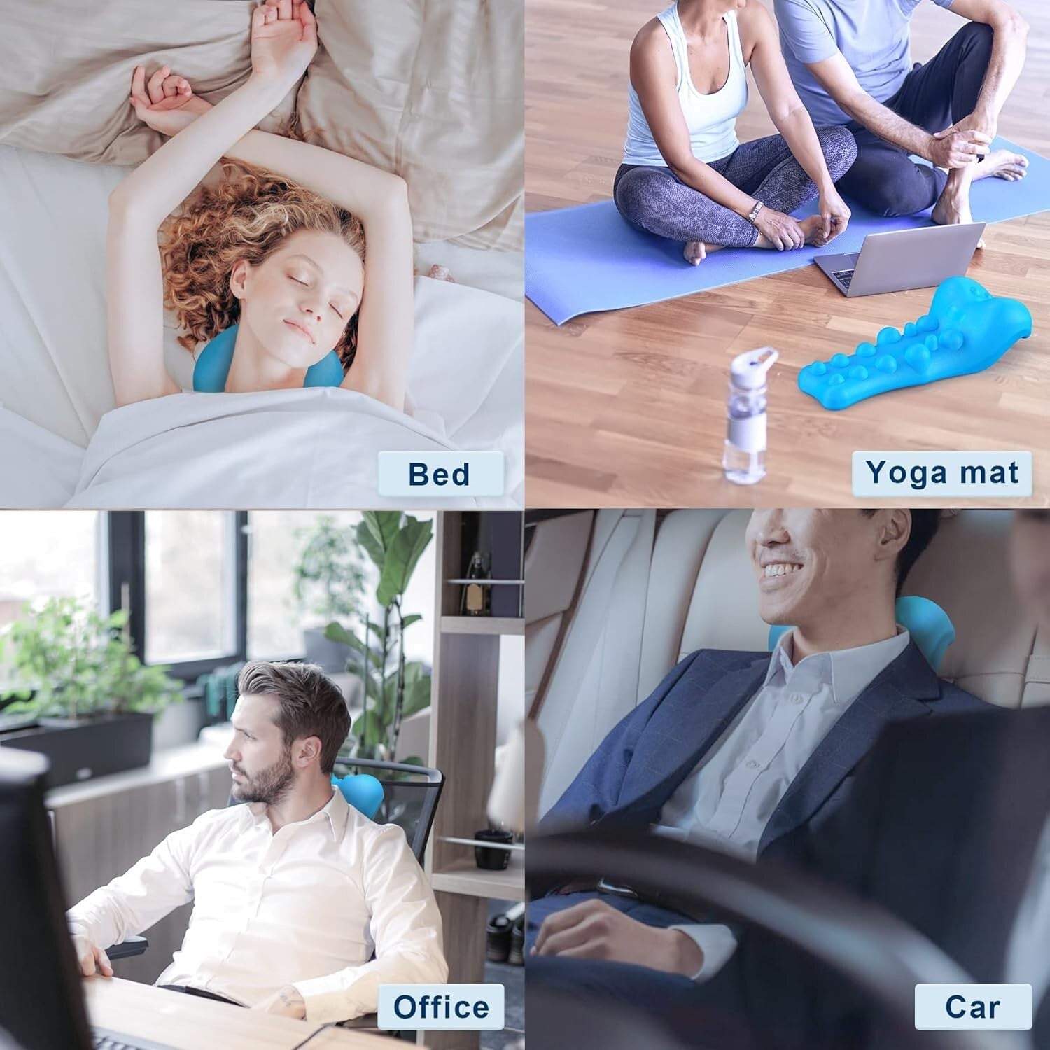 C-Shape Neck and Shoulder Relaxer with Massage Point - Relax Anytime, Anywhere