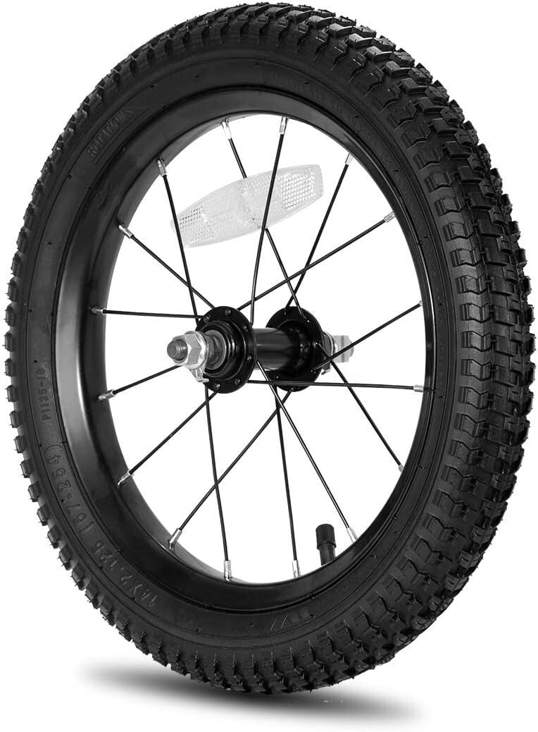 Reliable 14-Inch Kids Replacement Wheel with Stainless Spokes & Robust Tire