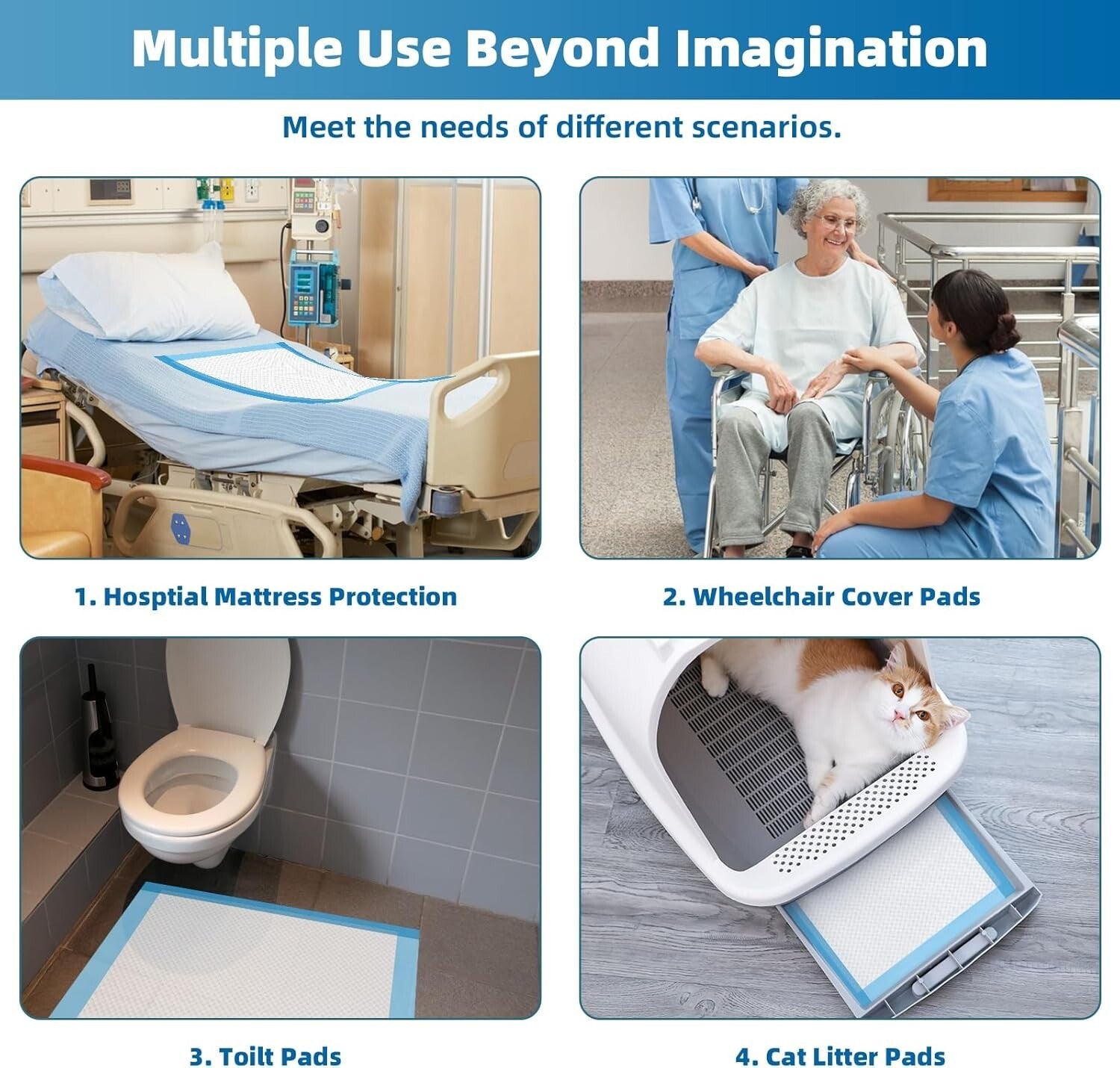 Value Pack 150 Leakproof Disposable Bed Pads - Ideal for Incontinence & Training