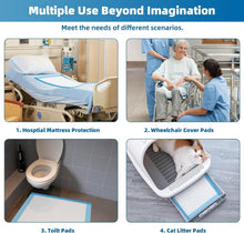 Load image into Gallery viewer, Value Pack 150 Leakproof Disposable Bed Pads - Ideal for Incontinence &amp; Training