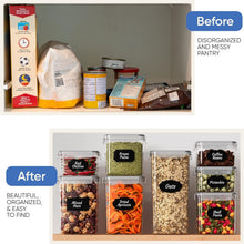 Load image into Gallery viewer, Eco-Friendly 24-Piece BPA-Free Storage Containers with Labels &amp; Measuring Spoon