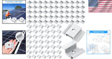 Load image into Gallery viewer, Durable 1.06 Inch Solar Panel Mid Clamps - Corrosion-Resistant Mounting Kit