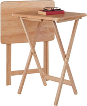 Load image into Gallery viewer, Transitional Design 2-Piece Snack Tray Table Set - Ideal for Small Spaces