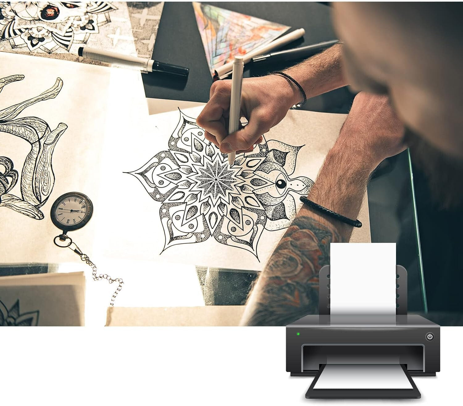 A4 Sized Tattoo Stencil Paper, 300 Sheets - Ideal for Tattoo Artists & Hobbyists