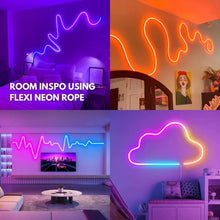 Load image into Gallery viewer, Flexible 30FT Neon LED Lights with App Control – Perfect for Indoors &amp; Outdoors