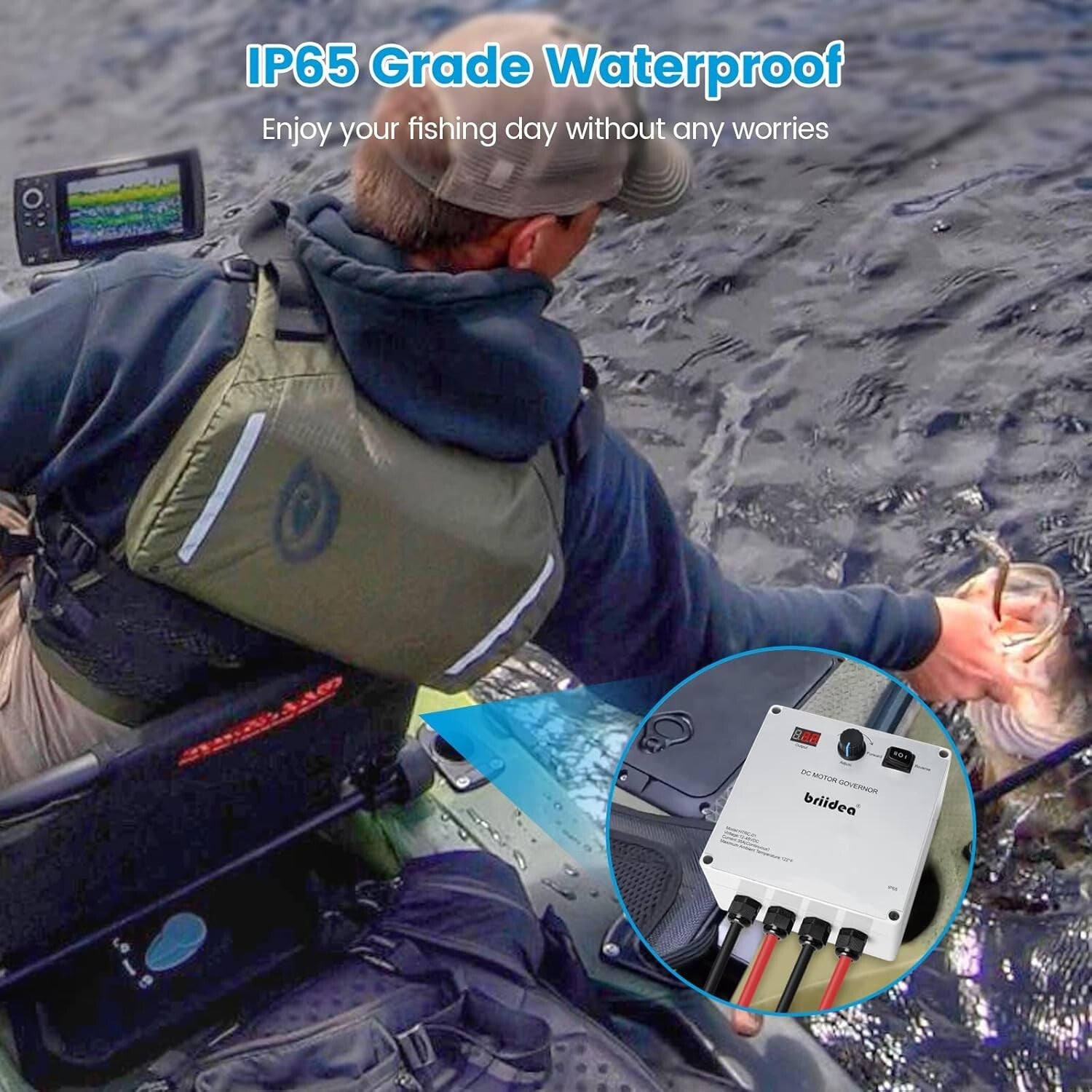 Versatile 12-48V PWM Motor Controller with Switch for Electric Weed Control