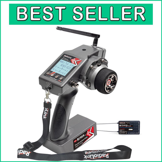 Durable Waterproof Telemetry RC Transmitter with 1900ft Range & Custom Channels