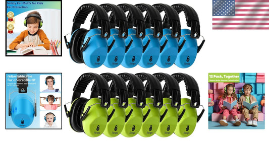12 Pack Kids Noise Cancelling Headphones - Ear Protection Earmuffs for All Ages