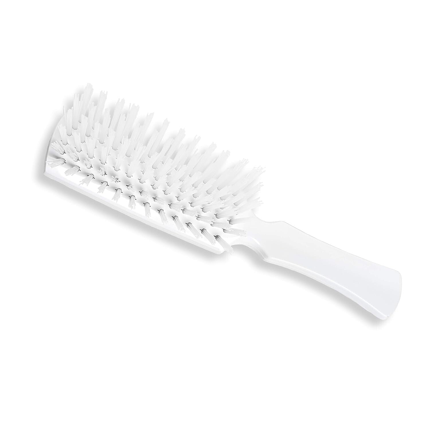 Stylish White Nylon Hairbrush with Durable Handle for Easy, Gentle Grooming