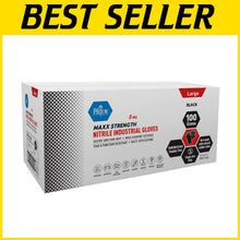 Load image into Gallery viewer, Industrial Black Nitrile Gloves 8 Mil Thick - Tear Resistant &amp; Touchscreen Safe