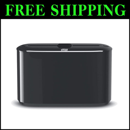 Elegant Bamboo Paper Towel Dispenser - Space-Saving Black Design for H2 Towels