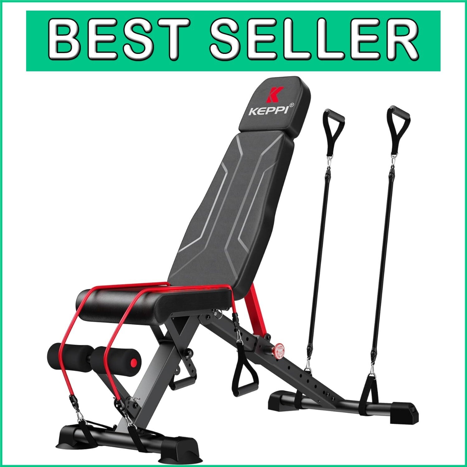 900LB Adjustable Weight Bench - Foldable Incline/Decline for Full Body Workout