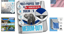 Load image into Gallery viewer, Versatile 20'x30' Waterproof Tarp - Ideal for Camping, Hiking, and Emergency Use
