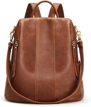 Load image into Gallery viewer, Fashionable Antitheft Leather Rucksack for Women | Perfect Travel Companion