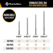 Load image into Gallery viewer, Bulk Pack of 1200 Flat Head Deck Screws - Corrosion-Resistant, Ideal for Wood
