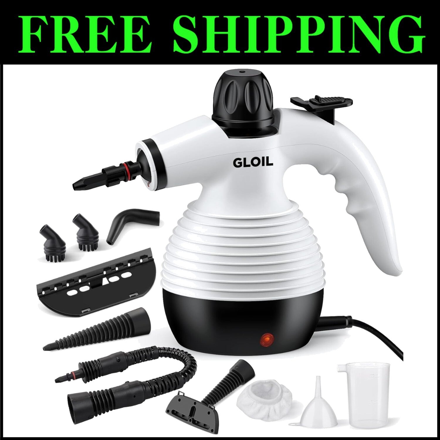 1050W Portable Steam Cleaner - Natural Cleaning with Safety Lock & Accessories