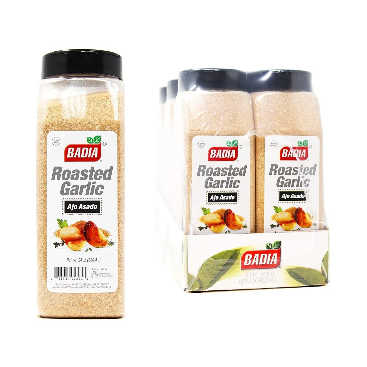 Authentic 24-Ounce Roasted Garlic Powder - 6 Pack for Home Chefs & Foodservice