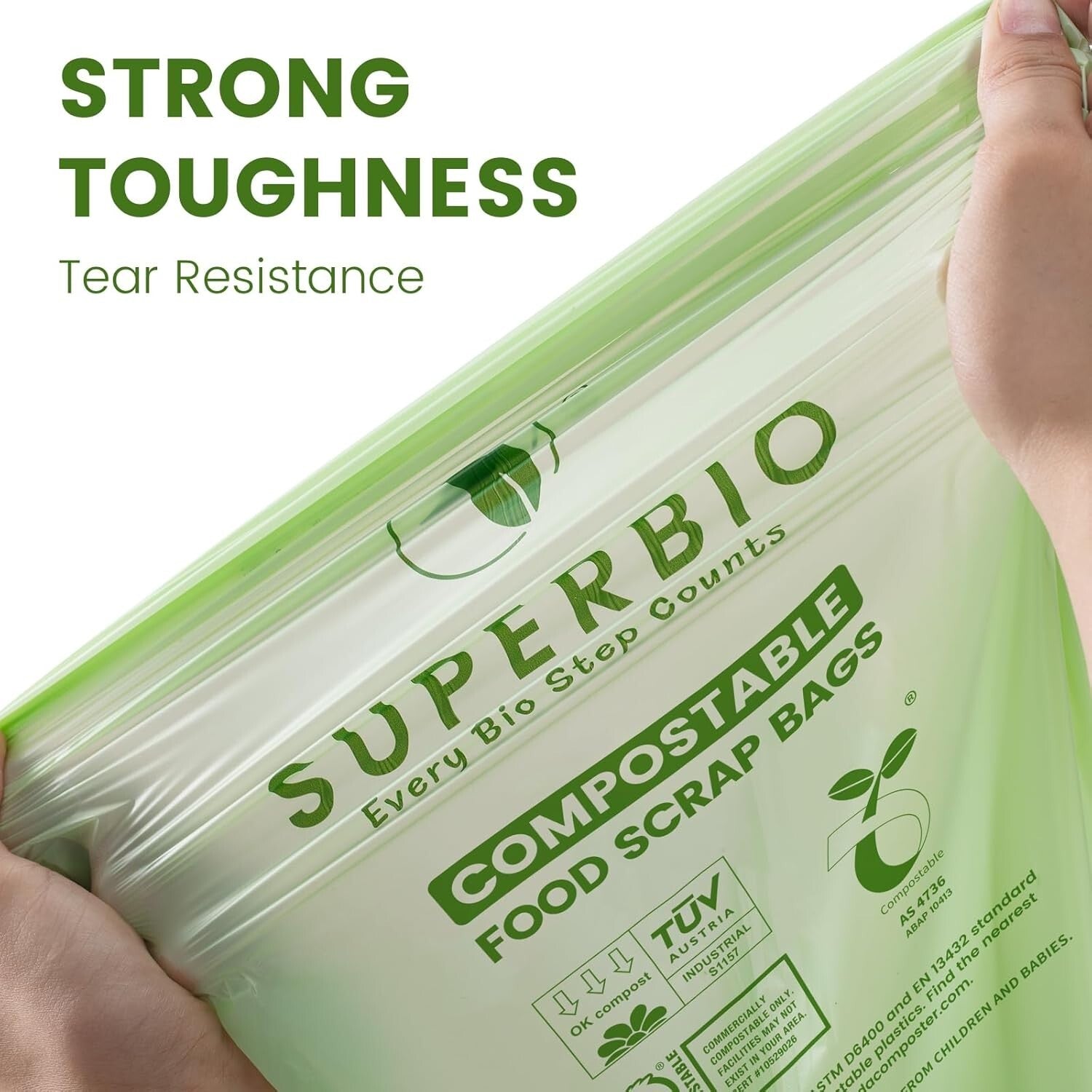 33 Gallon Compostable Lawn Bags - 120 Count, Strong & Reliable Waste Bags