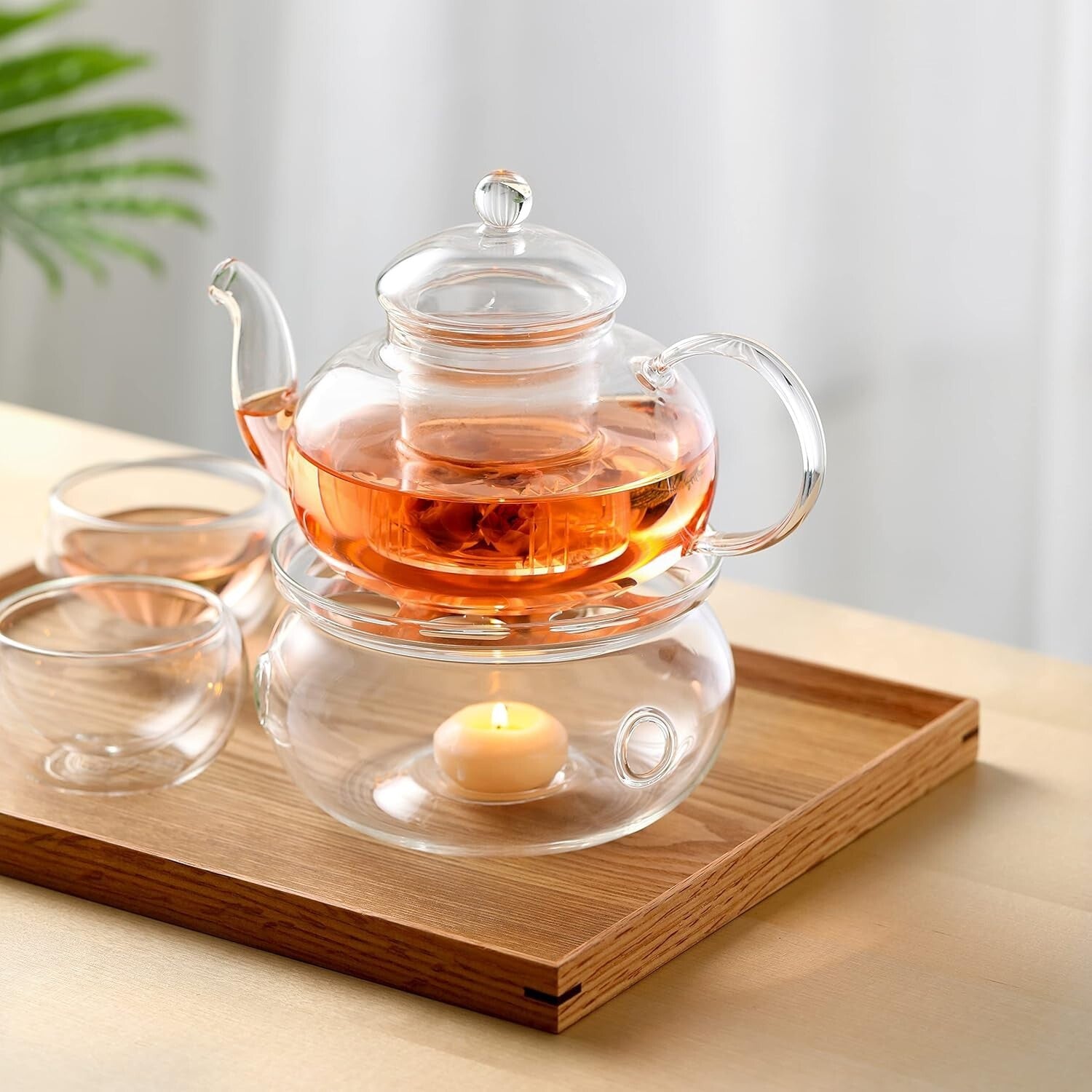 Durable Dishwasher Safe Glass Teapot with Infuser - Ideal Gift for Tea Lovers