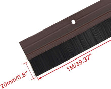 Load image into Gallery viewer, Premium Aluminum Door Brush Sweep with 1M Black Soft Bristles for Gap Sealing
