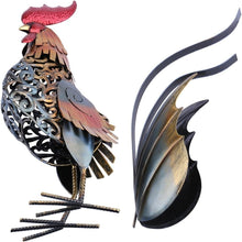 Load image into Gallery viewer, Charming Metal Rooster Statue - Versatile Sculpture for Indoor and Outdoor Use
