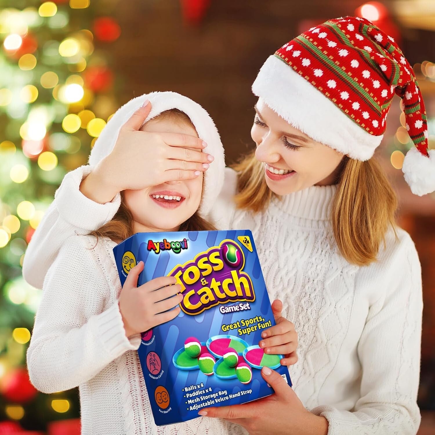 Outdoor Toss and Catch Paddles Set with Sticky Balls - Hours of Fun for Kids!