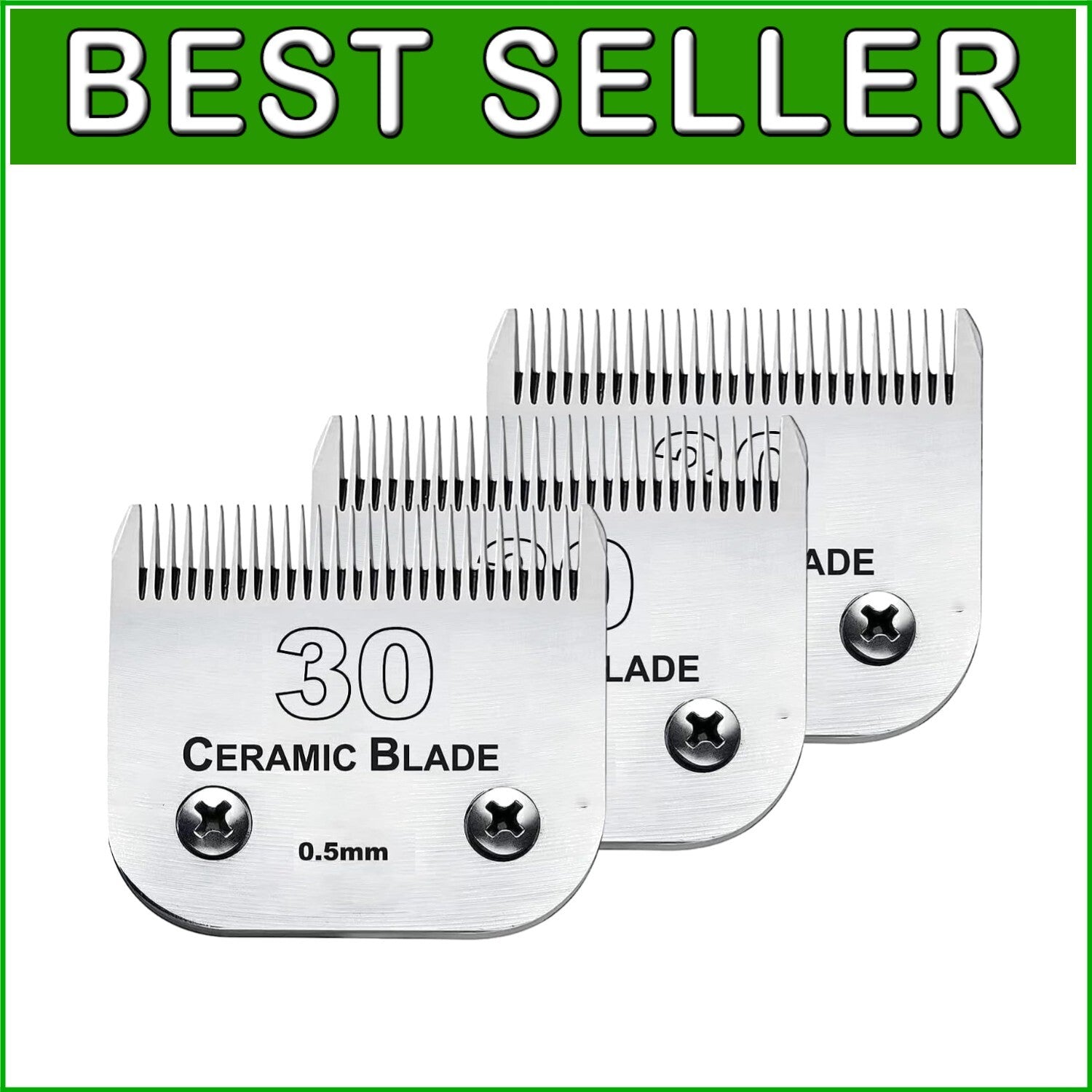 Heat Resistant 3-Pack Dog Clipper Replacement Blades - Fits Wahl/Oster Models