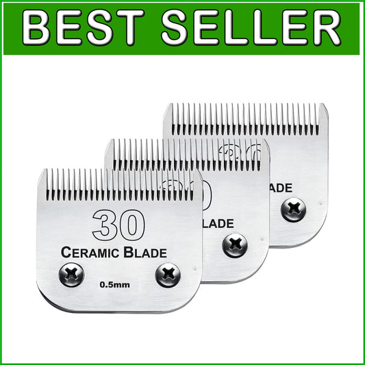 Heat Resistant 3-Pack Dog Clipper Replacement Blades - Fits Wahl/Oster Models