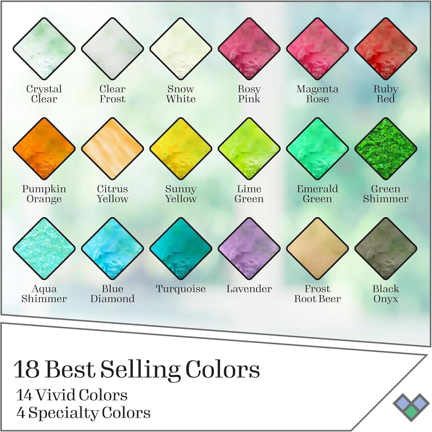 Colorful 2oz Acrylic Paint Set - 18 Non-Toxic Bottles for Suncatchers & Windows