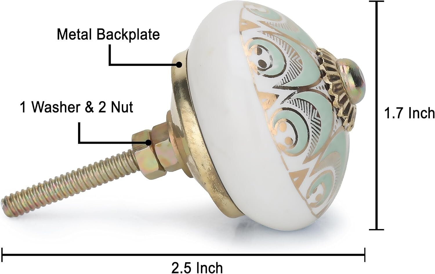 Charming Floral Knobs for Cabinet & Drawer - 30 Pack of Ceramic Handles