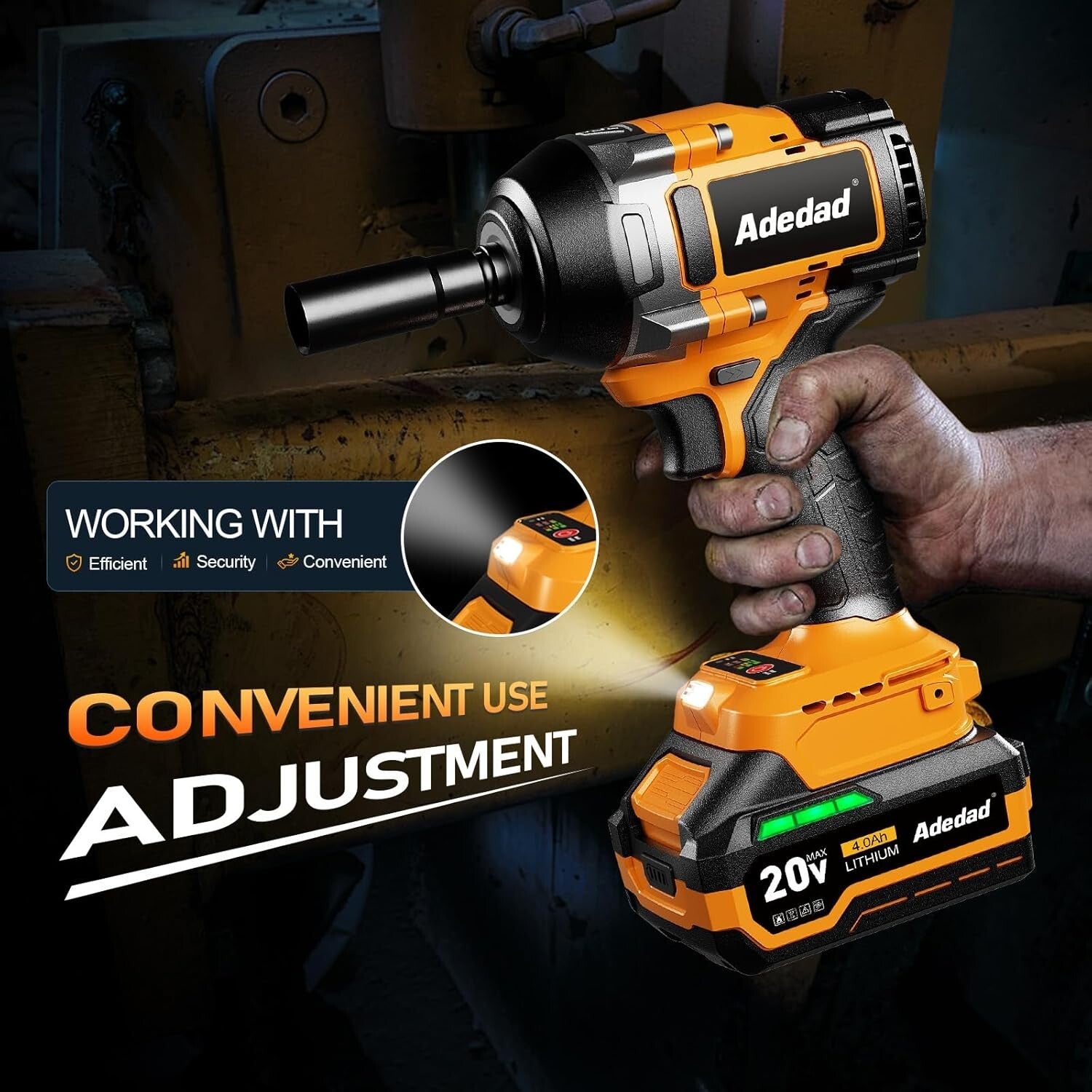 Compact 20V Brushless Impact Gun | 1000Nm Torque with Dual Batteries Included