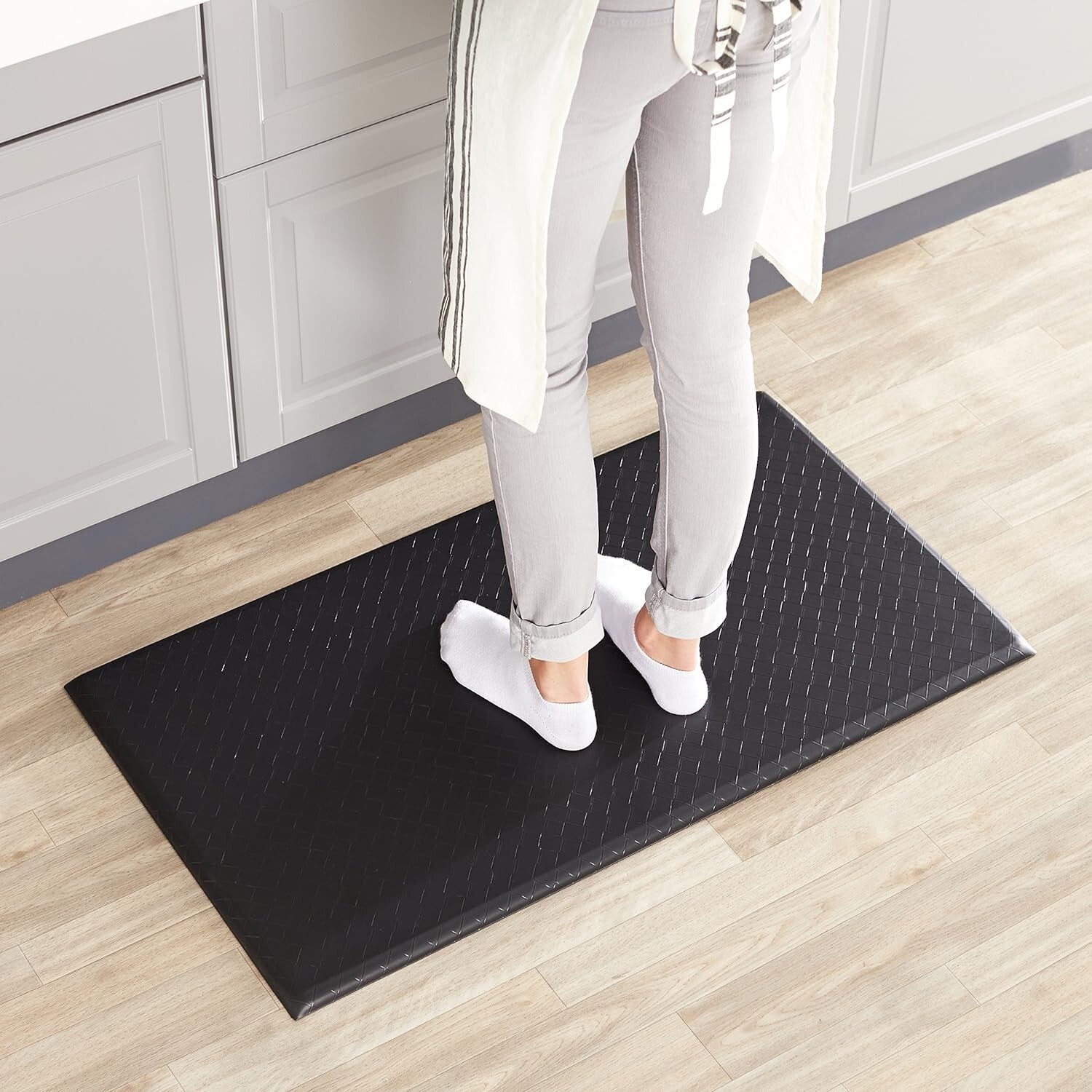 Durable 5-Pack Non-Curling Anti-Fatigue Mats, 20 x 36 Inches for Home & Office