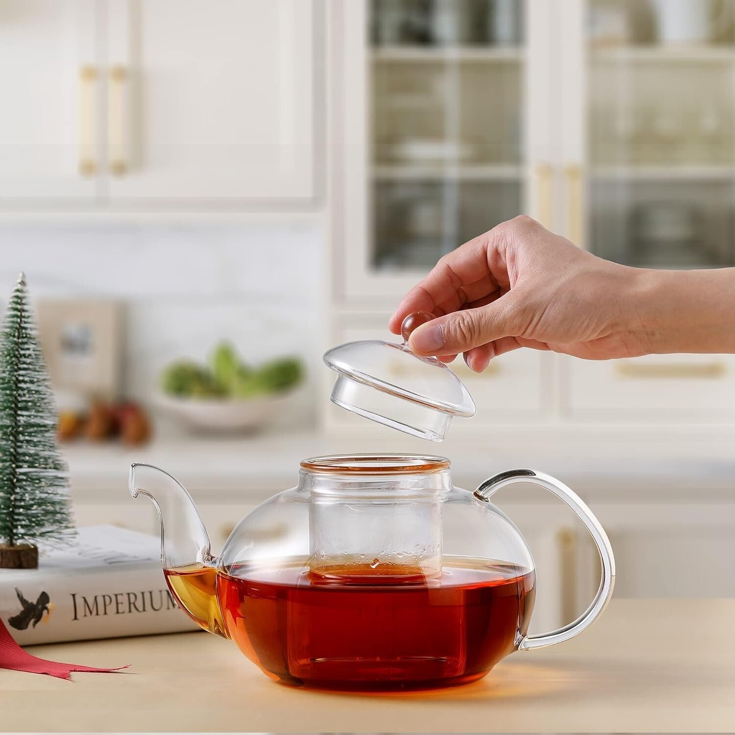 Durable Dishwasher Safe Glass Teapot with Infuser - Ideal Gift for Tea Lovers