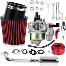 Load image into Gallery viewer, 212cc Racing Carburetor and Exhaust Pipe Kit for Enhanced Mini Bike Performance